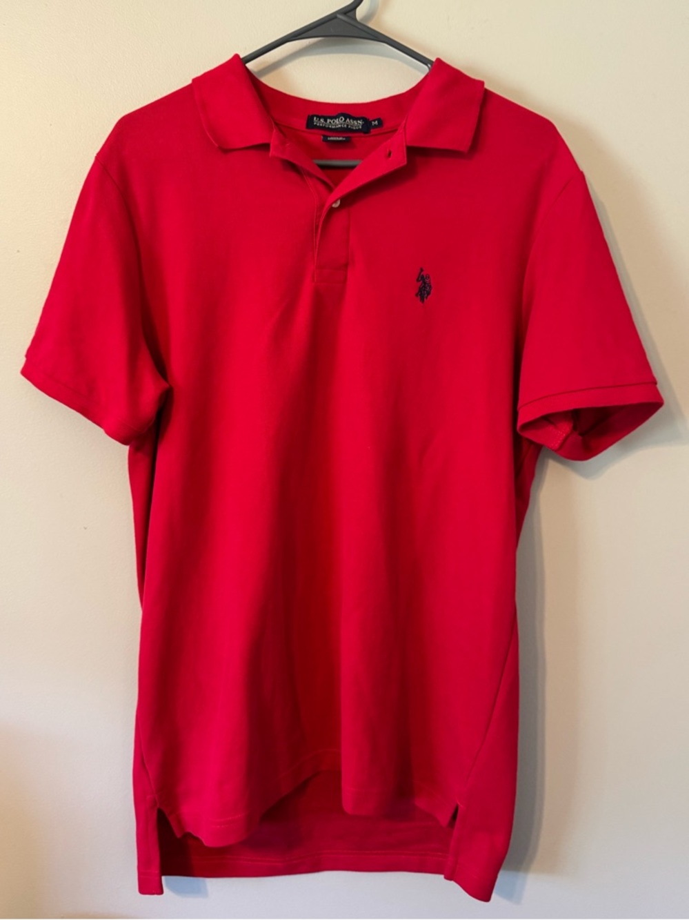 U.S. Polo Assn Red Polo with Embroidered Logo
